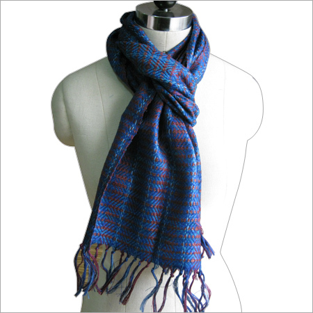 Diamond Stripes Natural Silk Scarf