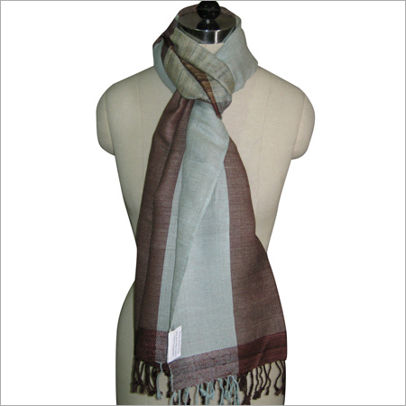 Hand Spun Two Halves Natural Silk Scarf