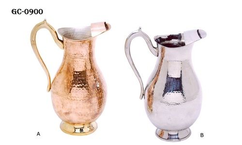 Silver And Red Pitcher