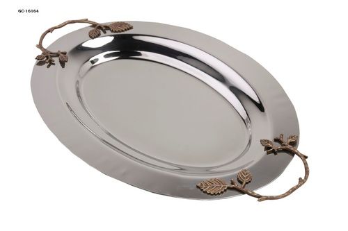 Silver Designer Trays With Handles