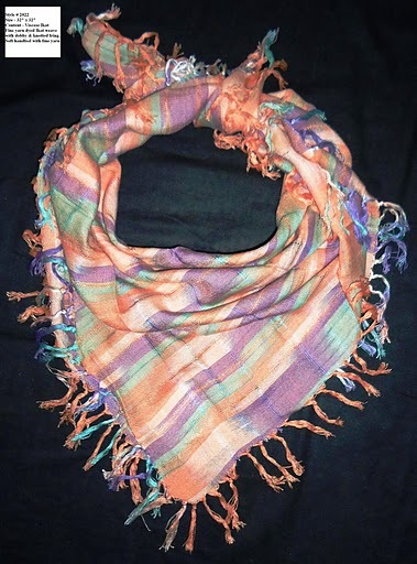 100% Viscose Ikat y/d scarf