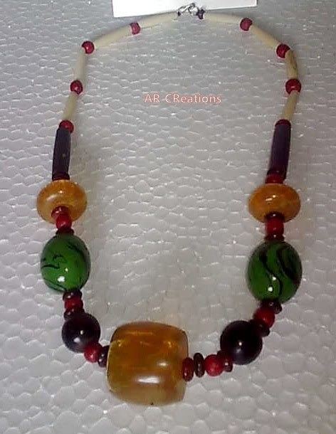 Beaded Necklace in multi colour