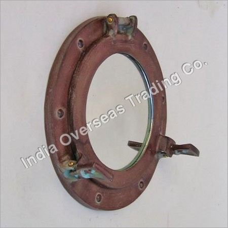 Porthole Mirror Aluminium Antique 9 Inch