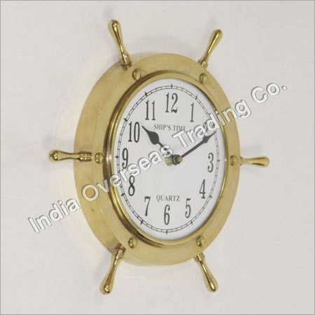 Brass Ship Wheel Clock