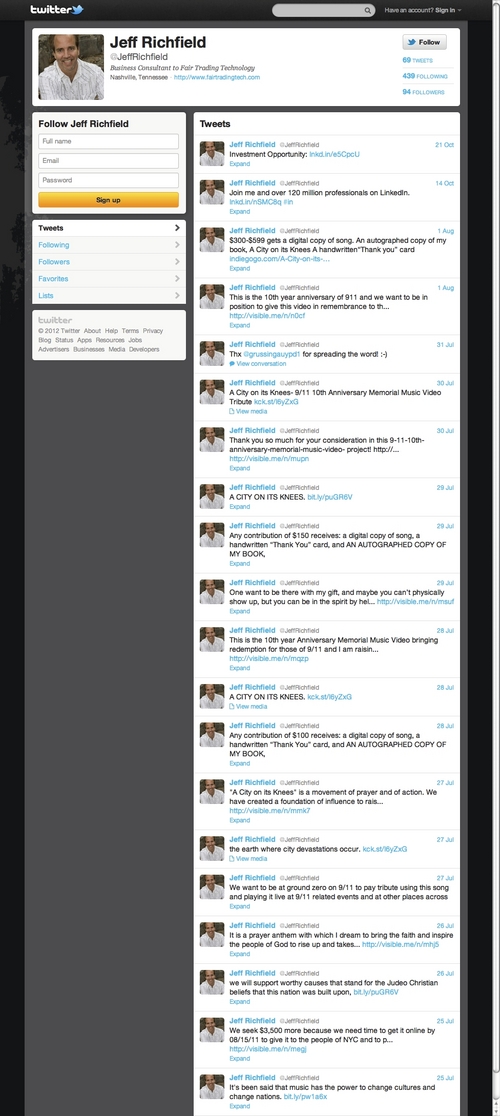 Jeff Richfield on Twitter - Business Account, Integrated Analytics | Brand Building, Customer Reach, Wide Exposure