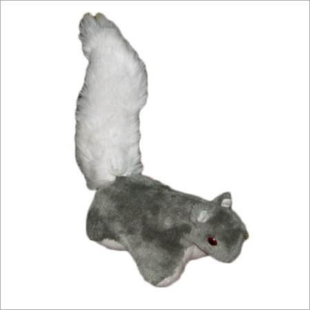 Squirrel Stuffed Toy - Polyester, 8-12 Inches, Gray | Soft Plush, Adorable Design, Polyfill Filling