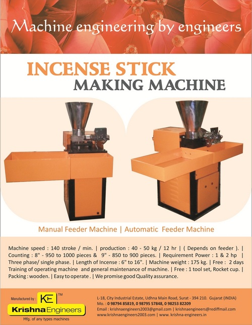 Automatic Incense Stick Machine Manufacturer India