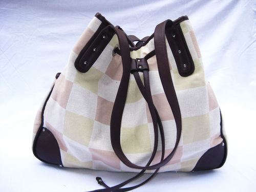 Cotton Jacquard-Canvas Ladies Shoulder Tote