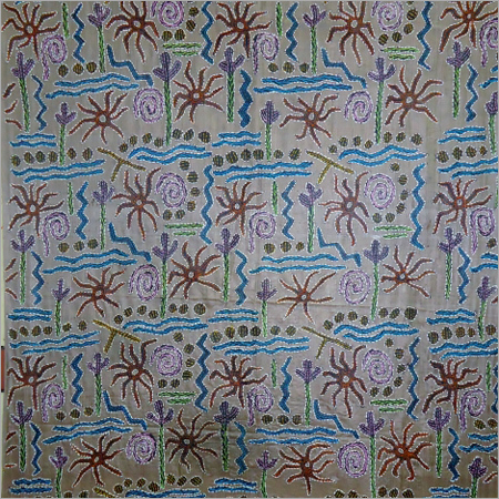 Tasser Hand Painting  All Over Material