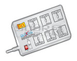 6 Outlet Universal Spike Protector