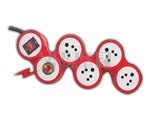 4 Outlet SNAKE Spike Protector Indian Standard with Circuit Breaker Dual Pole Switch