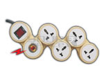 4 Outlet Universal SNAKE Spike Protector with Circuit Breaker Dual Illuminated Switch