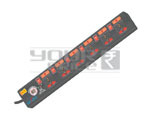 6 Way Universal Spike Suppressor with Individual Fuse, Switch & Child Safety Shutter