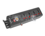 4 Outlet Universal Spike Protector - Plastic, 150x50x30 mm, Black | Surge Protection, Built-in Fuse, Universal Sockets