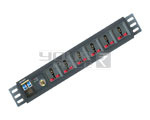 6 OUTLET UNIVERSAL SPIKE PROTECTOR WITH DUAL POLE MCB 15AMP