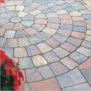 Stone Finish Circular Paver Blocks