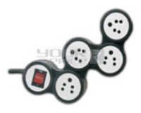 Outlet Universal Snake Power Strip With Circuit Breaker Dual Pole Illuminated Switch