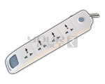 4 Outlet Universal Power Strip With Single Switch & Circuit Breaker