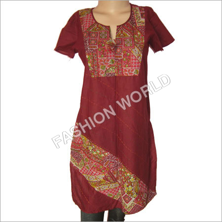 Maroon Cotton Kurtis