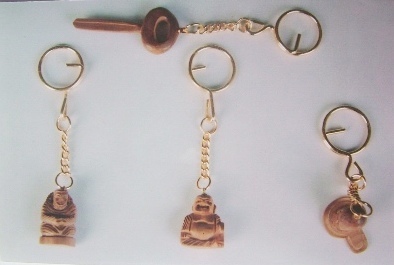 sandal wood key ring