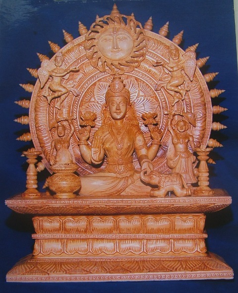 Wooden Laxmi Statues