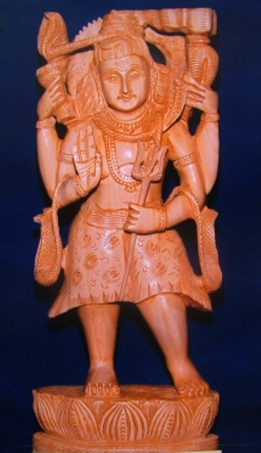 Wooden Shiva Statue