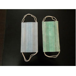 Surgical Mask - Non-Woven Fabric, 17.5x9.5 cm, Light Green | 3 Layers, Soft Elastic Ear Loops, Disposable, Breathable