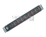 8 OUTLET UNIVERSAL POWER STRIP WITH DUAL POLE MCB 5 AMP.