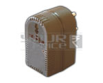 Voltage Converter - Plastic 10x5x7 cm Brown, 1000W Converts 220V to 110V AC, Universal Socket, Compact Design