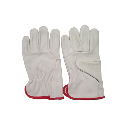 White Goat Leather Driving Gloves