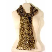 Animal Printed Chiffon Stoles - Length: 50x180  Centimeter (cm)