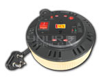2 OUTLET EXTENSION BOX - Plastic, 3 MTR, 15 Amps - Child Safety Shutter, Fuse Protection, Coiled Cord