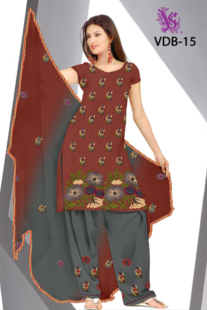 party wear suits with heavy dupatta