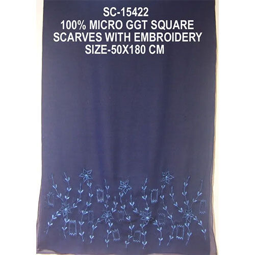 Georgette Embroidered Square Scarves