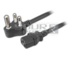 Computer Power Supply Cord Slim Type 14/38" SWG - 2.7 Meters