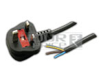 3 PIN UK Plug Open End Cord with Fuse