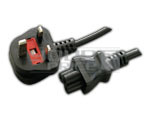 Note Book Computer Cord with Fuse (UK TYPE)