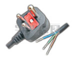 3 PIN AC Mains Cord with Ceramic Fuse (5 AMP) - 1.5 Meters