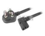 3 PIN AC Mains Power Cord with Right Angle C14 Socket - 3 Meter