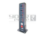 4 SOCKET UNIVERSAL POWER STRIP FLOOR MOUNTING - 15 Amperes