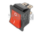 Power Rocker Switch (DPST) 15 Amps - Silver Contact, 25x15x10mm, Red | Illuminated, Independent Circuits, Panel Mount