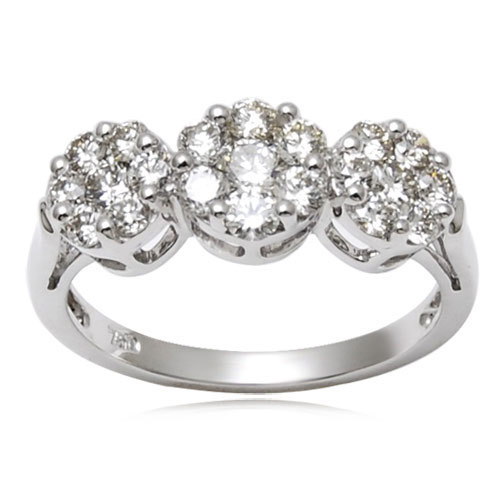 White Diamond Ring Pressure Set Diamond Rings Diam Diamond Clarity Fl