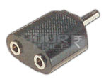 EP Mono Plug 3.5mm to 2 EP Socket 3.5mm Adaptor