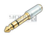 P-38 Stereo Male to EP Stereo Female Connector 3.5mm - Metal Gold-Plated, Low Impedance, Stereo Audio, Reliable Connection