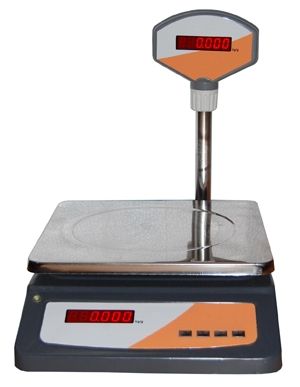 TABLE TOP SCALE - Up to 30 Kg Capacity, 0.1g Readability | Metal & ABS Body, Dual LED Display, Thermal Printer Support, Piece Counting, Rechargeable Battery Backup