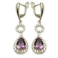 Silver Sterling Jewelry Cz Jewelry Amethyst Jewelr Gender: Women