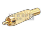 RCA Plug Connector Full Metal with Spring Fully Gold Heavy Duty 