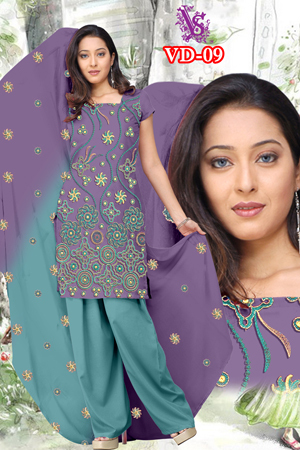 Dupatta work salwar suit. 