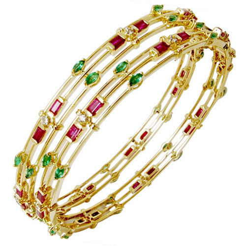 Emerald Designer Bangles