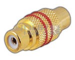 RCA Socket to RCA Socket Adaptor - Full Metal (Fully Gold Plated) with PTFE 